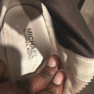 MK used brown leather riding boots size 9.5